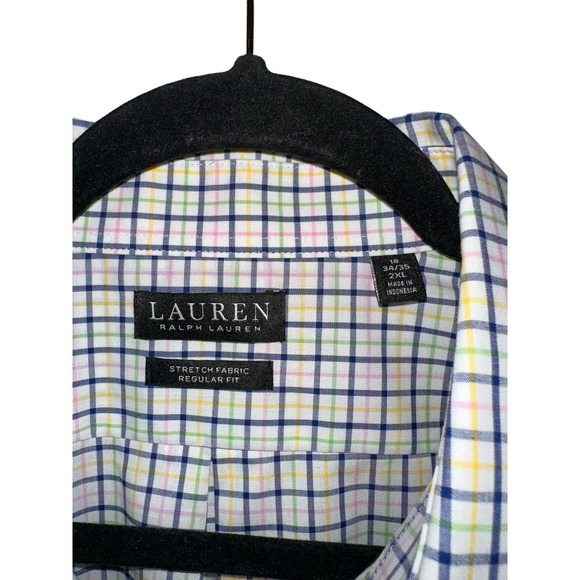 Lauren Ralph Lauren Pastel Windowpane Print Button Down Men’s Size 2XL - Picture 5 of 7